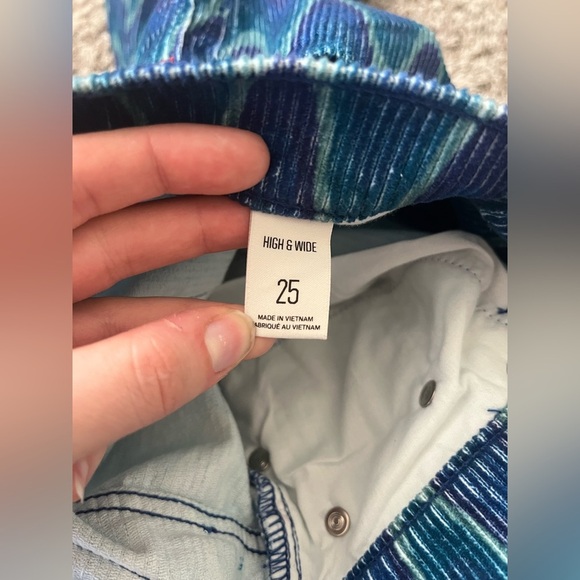 BDG Urban Outfitters High And Wide Corduroy Pant in Blue Wave Women’s Size 25 - Picture 10 of 16